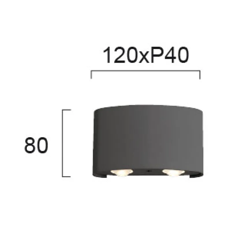 Aplica TWIST 4211001 Viokef LED, Gri, Grecia