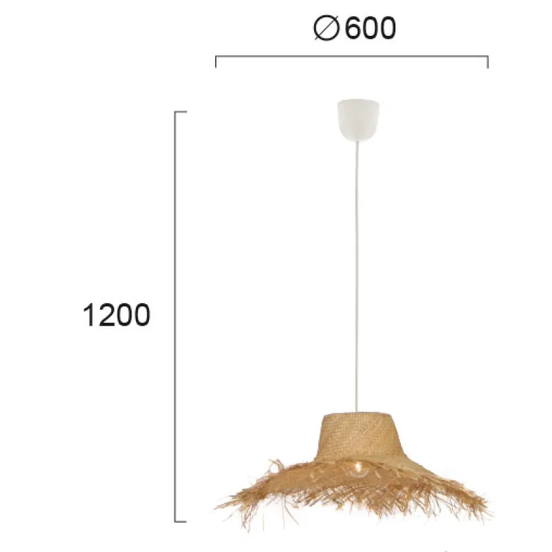 Pendul TETRA 4211800 Viokef E27, Natural, Grecia