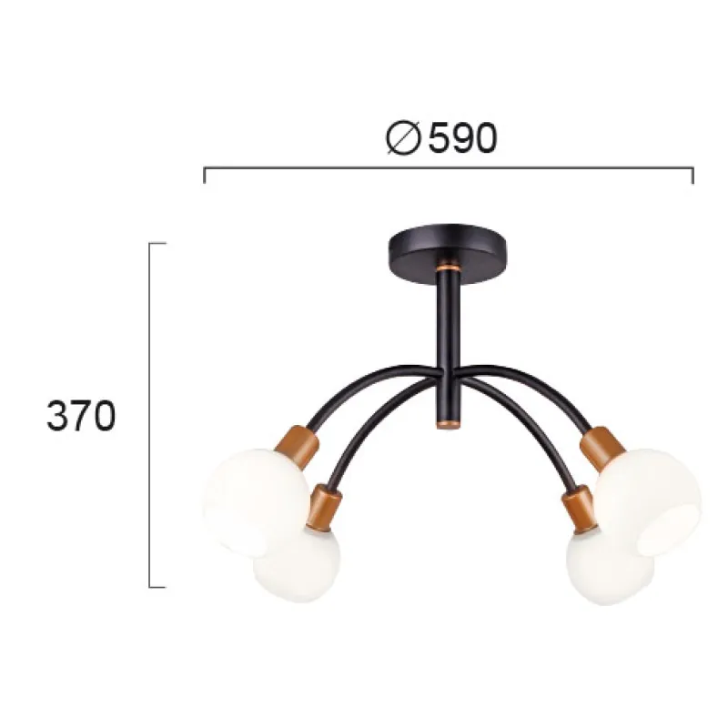 Lustra Plafon EL?SA 4215200 Viokef E14, Alb, Grecia