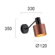 Aplica DEXTER 4216000 Viokef E27, Negru, Grecia