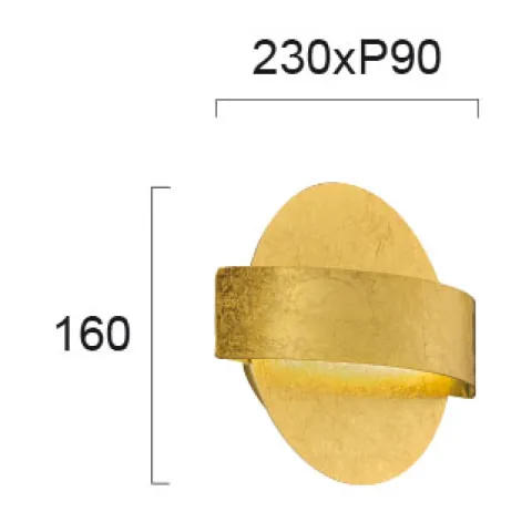 Aplica KOBEN 4217000 Viokef LED, Auriu, Grecia