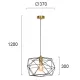 Pendul KOMODO 4217800 Viokef E27, Negru, Grecia