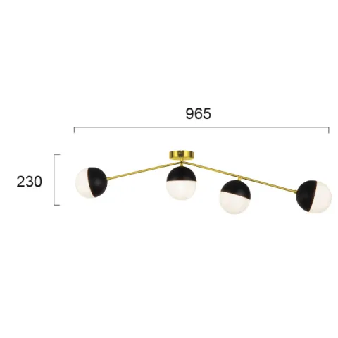 Lustra Plafon ORBIT 4221800 Viokef G9, Alb, Grecia