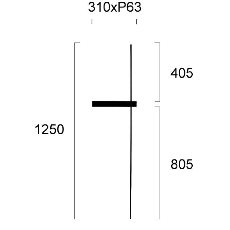 Aplica SLIM 4222300 Viokef LED, Negru, Grecia