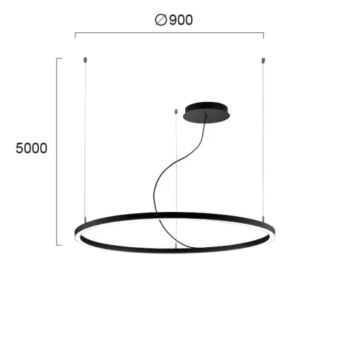 Suspensie VERDI 4224100 Viokef LED, Negru, Grecia