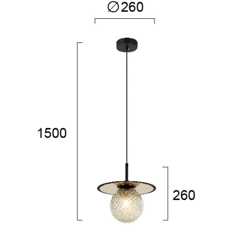 Pendul CAIRO 4225500 Viokef E27, Transparent, Grecia