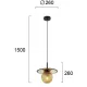 Pendul CAIRO 4225501 Viokef E27, Amber, Grecia