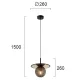 Pendul CAIRO 4225502 Viokef E27, Fumuriu, Grecia