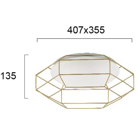 Plafoniera MONTE 4227401 Viokef LED, Alb, Grecia
