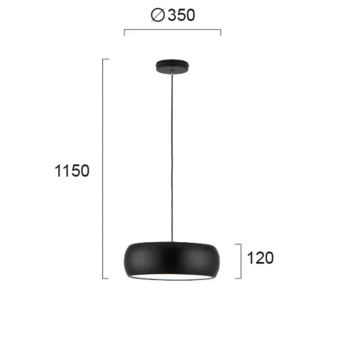Pendul SALI 4227601 Viokef LED, Negru, Grecia