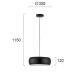 Pendul SALI 4227601 Viokef LED, Negru, Grecia