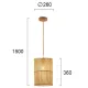 Pendul LETA 4228100 Viokef E27, Natural, Grecia