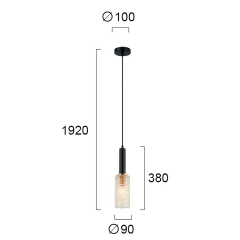 Pendul LIRA 4230700 Viokef E14, Negru, Grecia
