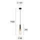 Pendul LIRA 4230700 Viokef E14, Negru, Grecia