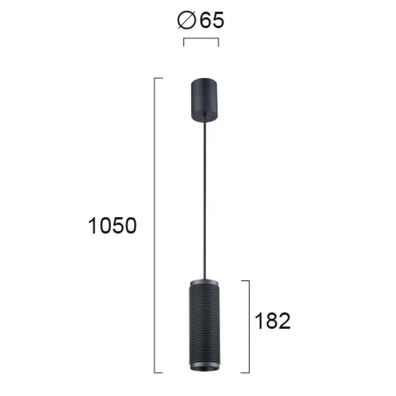 Pendul KNURL 4233200 Viokef GU10, Negru, Grecia
