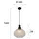 Pendul ANETTE 4233400 Viokef E27, Transparent, Grecia