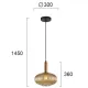 Pendul SOPHIE 4233500 Viokef E27, Amber, Grecia