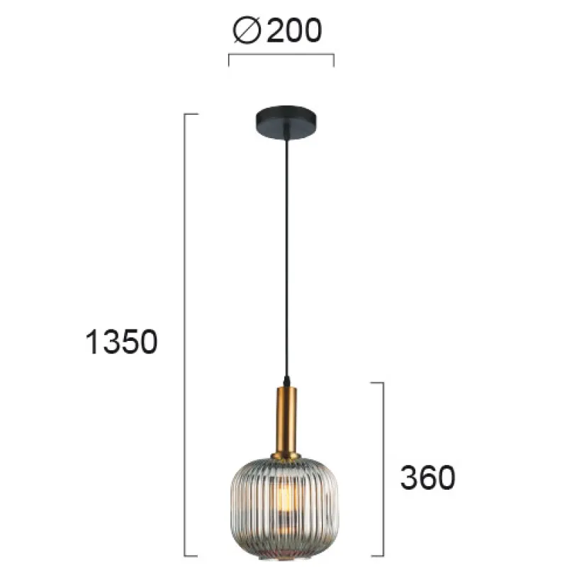 Pendul SOPHIE 4233600 Viokef E27, Fumuriu, Grecia