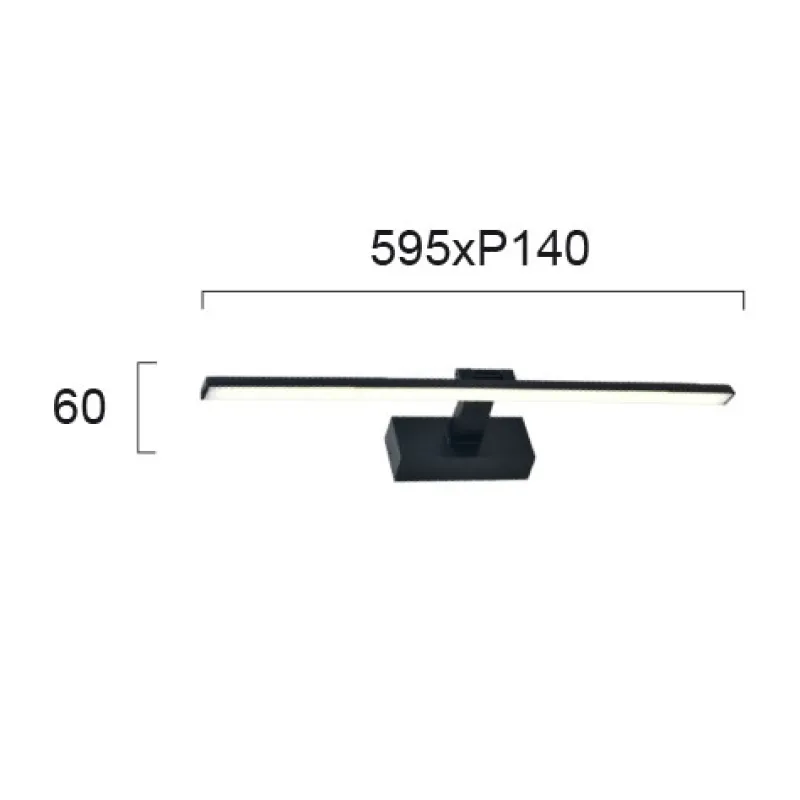 Aplica Baie JASPER 4234901 Viokef LED, Negru, Grecia