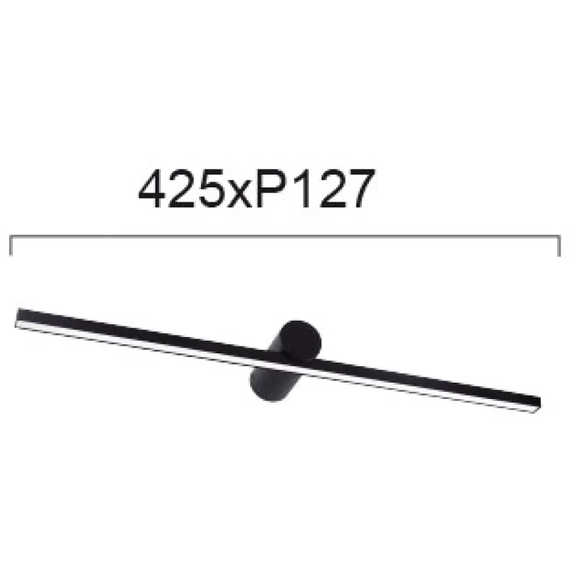 Aplica Baie ROCCO 4236101 Viokef LED, Negru, Grecia