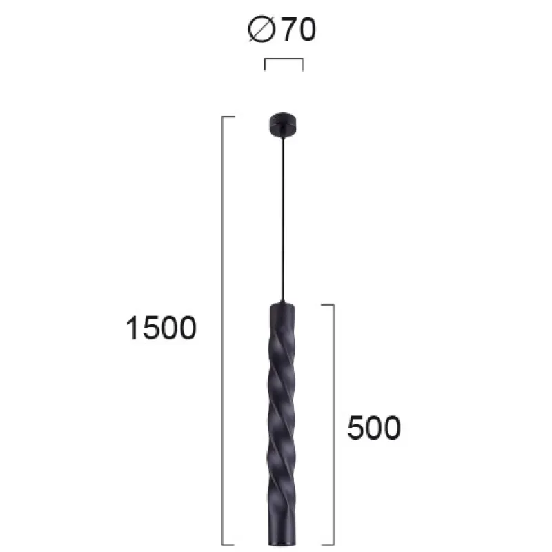 Pendul MARLEY 4236500 Viokef GU10, Negru, Grecia