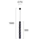Pendul MARLEY 4236500 Viokef GU10, Negru, Grecia