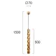 Pendul MARLEY 4236502 Viokef GU10, Auriu, Grecia