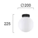 Plafoniera STONE 4237000 Viokef E27, Negru, Grecia
