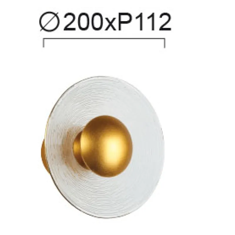 Aplica GLAMOUR 4241100 Viokef LED, Auriu, Grecia