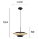 Pendul MONICA 4242200 Viokef LED, Negru, Grecia