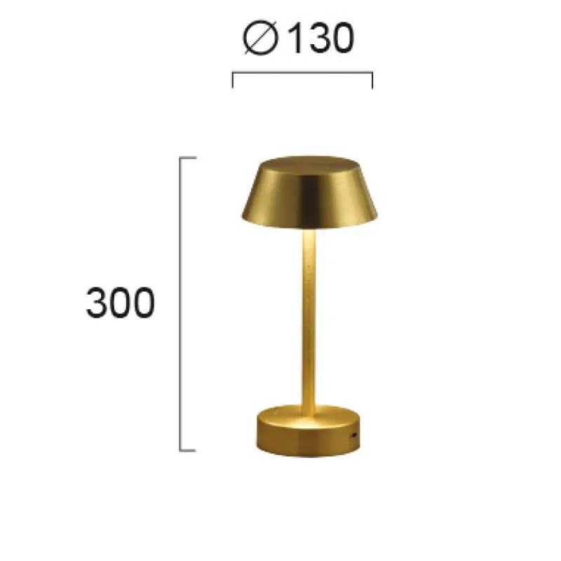Veioza PRINCESS 4243700 Viokef LED, Auriu, Grecia