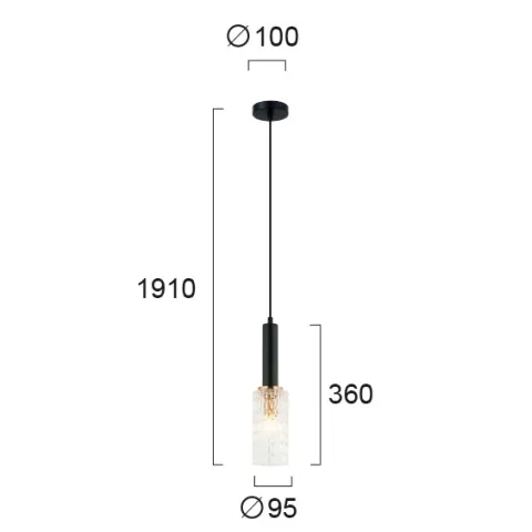 Pendul LIRA 4246200 Viokef E14, Negru, Grecia