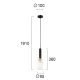 Pendul LIRA 4246200 Viokef E14, Negru, Grecia