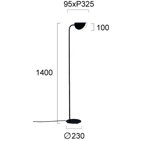 Lampadar ADA 4248400 Viokef G9, Negru, Grecia