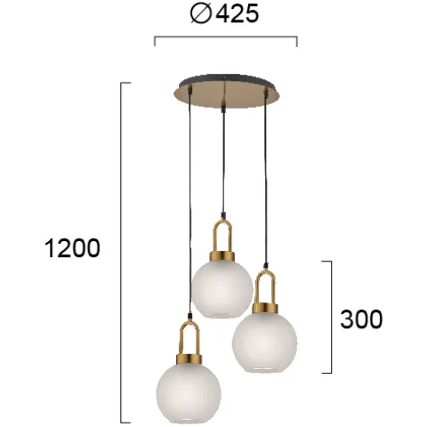 Suspensie DORIA 4249700 Viokef E27, Alb, Grecia