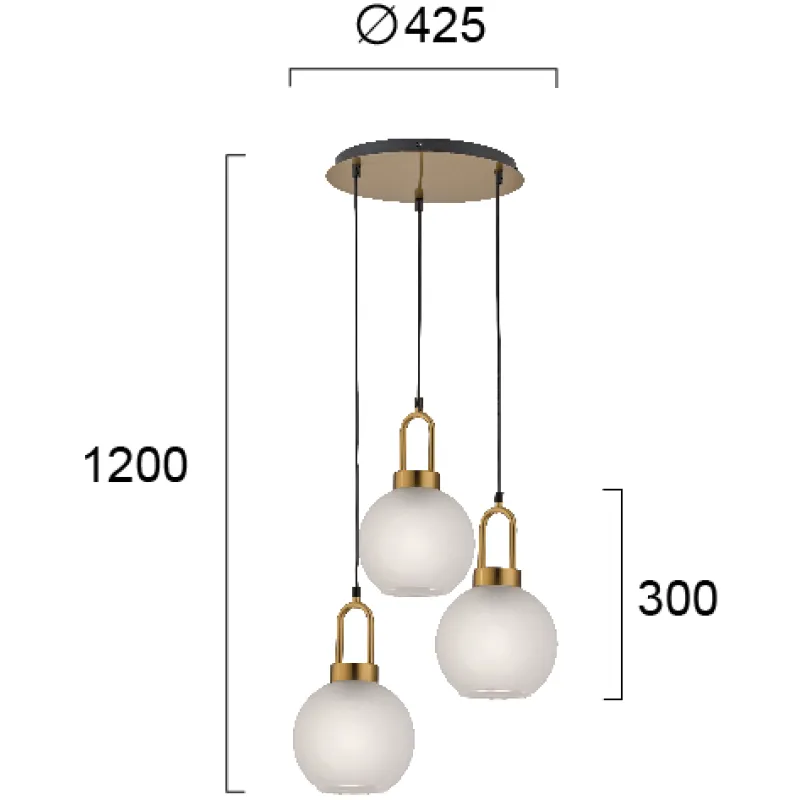 Suspensie DORIA 4249700 Viokef E27, Alb, Grecia