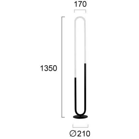 Lampadar GIROTONDO 4250100 Viokef LED, Negru, Grecia