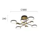 Lustra Plafon PERSA 4251200 Viokef LED, Negru, Grecia