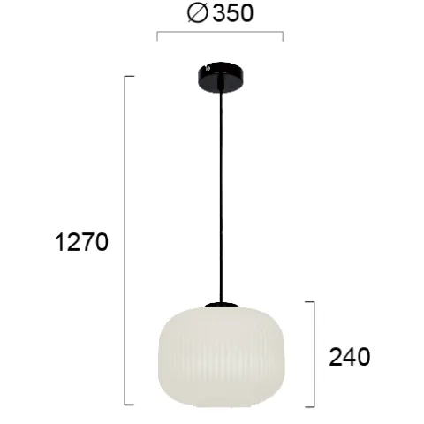 Pendul ASTOR 4253000 Viokef E27, Alb, Grecia