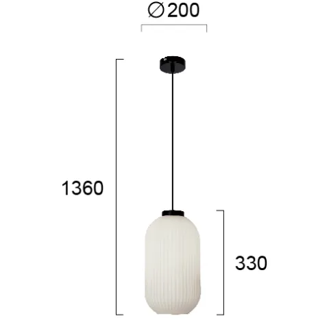 Pendul ASTOR 4253100 Viokef E27, Alb, Grecia