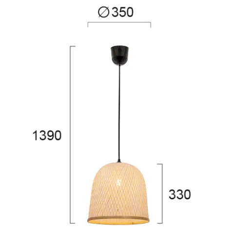 Pendul CASPER 4253300 Viokef E27, Natural, Grecia
