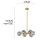 Suspensie FIORE 4254700 Viokef G9, Crom, Grecia