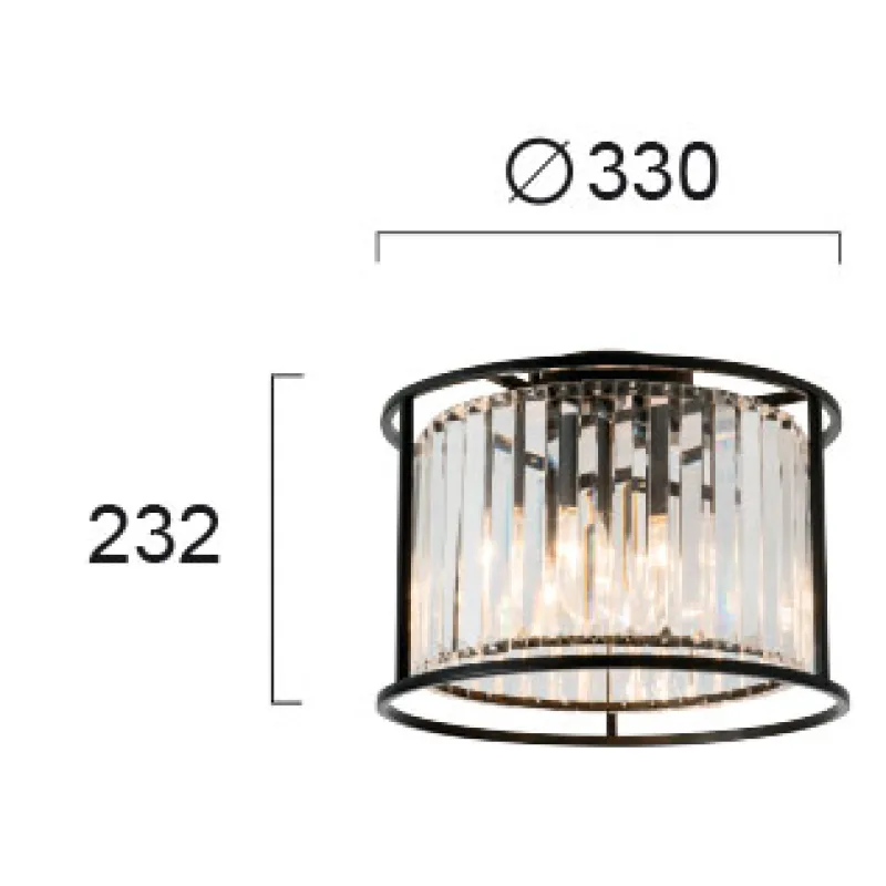 Plafoniera RONDA 4256300 Viokef E14, Transparent, Grecia