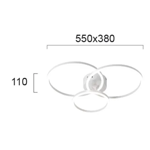 Lustra Plafon NOLA 4256600 Viokef LED, Alb, Grecia