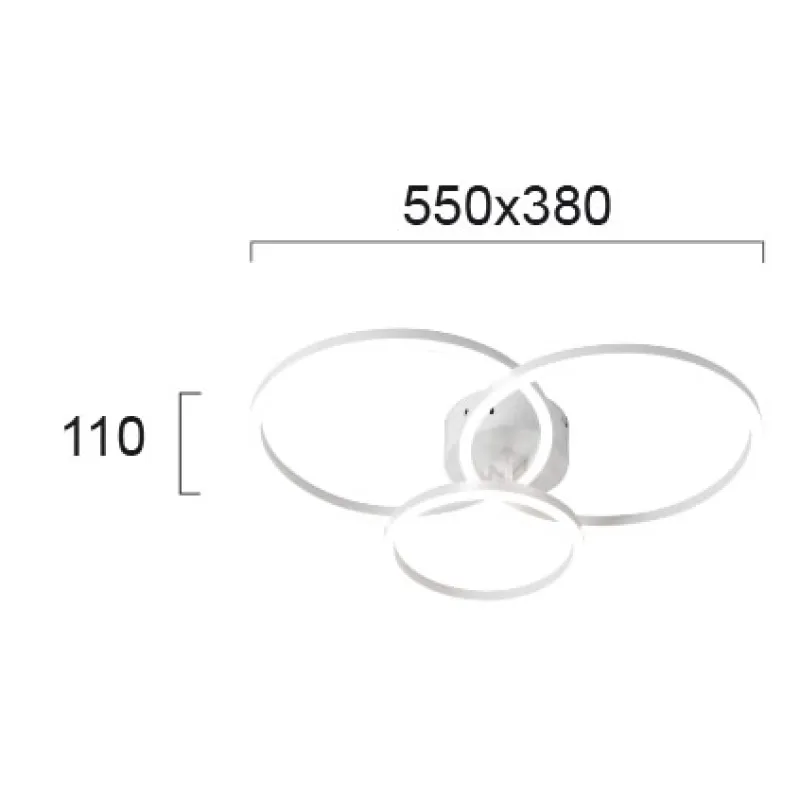 Lustra Plafon NOLA 4256600 Viokef LED, Alb, Grecia