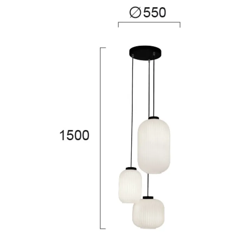 Suspensie ASTOR 4257900 Viokef E27, Opal, Grecia