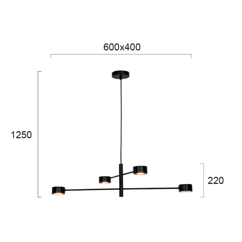 Candelabru PRIMA 4258100 Viokef LED, Negru, Grecia