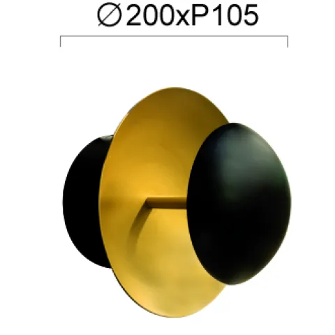 Aplica KIRRA 4261800 Viokef LED, Negru, Grecia