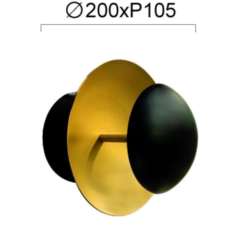 Aplica KIRRA 4261800 Viokef LED, Negru, Grecia