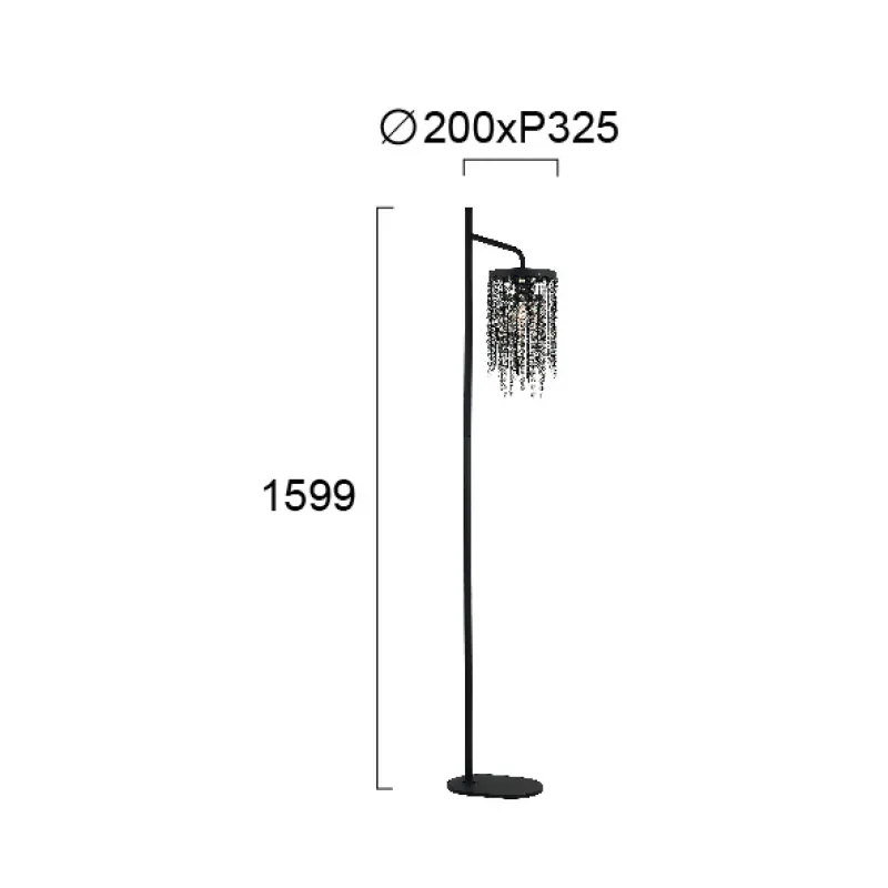 Lampadar JULIANNA 4264000 Viokef E14, Transparent, Grecia